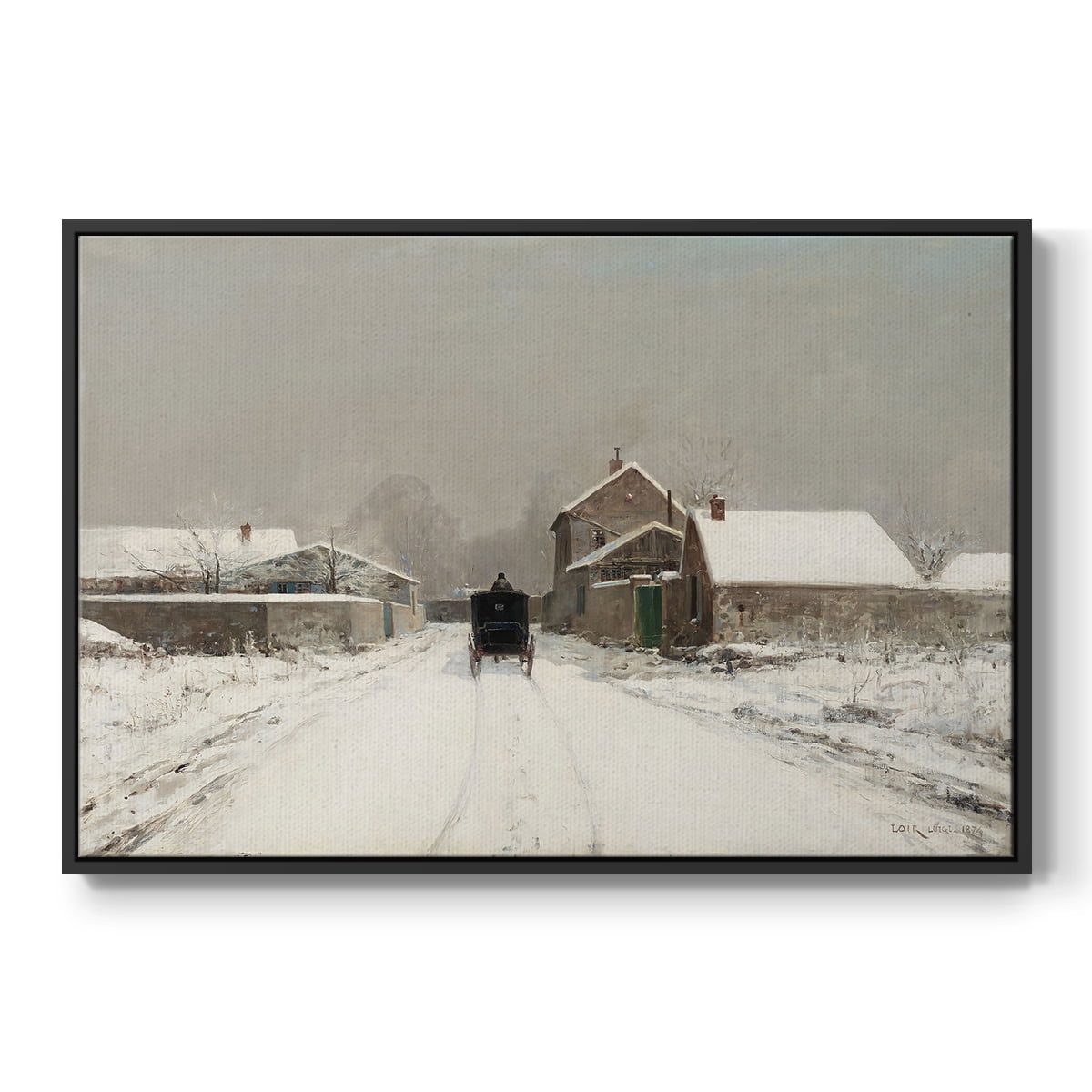 Vintage Animal Print-XXVII By Wexford Home Framed in Black Wood Gallery Wrapped Canvas 17 in. x 25 in.