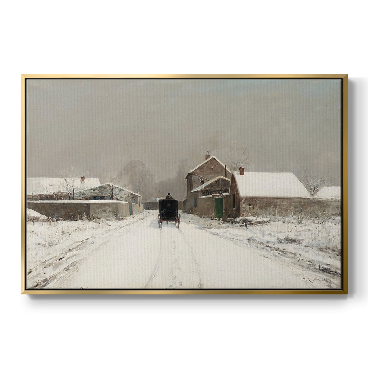 Vintage Animal Print-XXVII By Wexford Home Framed in Gold Wood Gallery Wrapped Canvas 17 in. x 25 in.