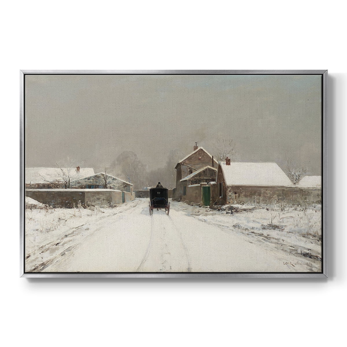 Vintage Animal Print-XXVII By Wexford Home Framed in Silver Wood Gallery Wrapped Canvas 25 in. x 37 in.
