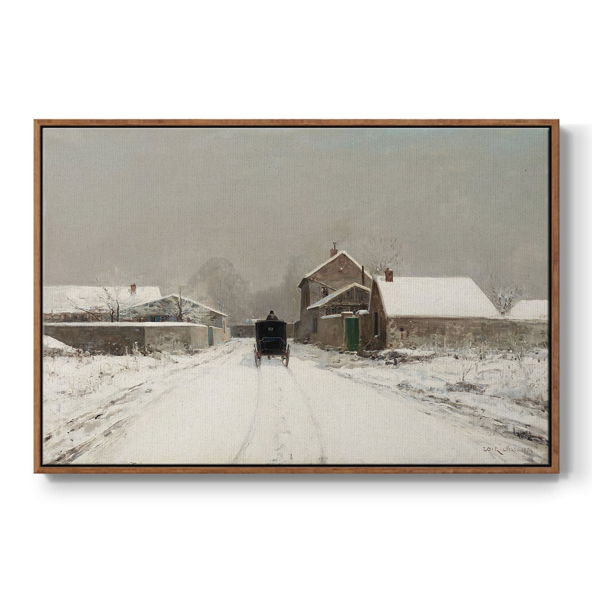Vintage Animal Print-XXVII By Wexford Home Framed in Walnut Wood Gallery Wrapped Canvas 17 in. x 25 in.