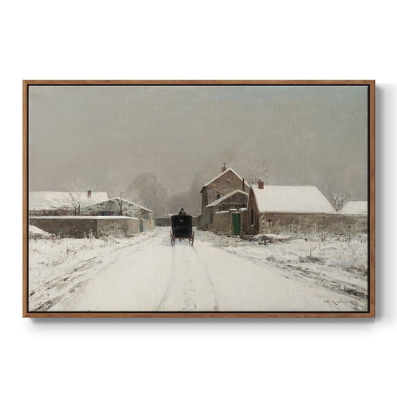 Vintage Animal Print-XXVII By Wexford Home Framed in Walnut Wood Gallery Wrapped Canvas 17 in. x 25 in.