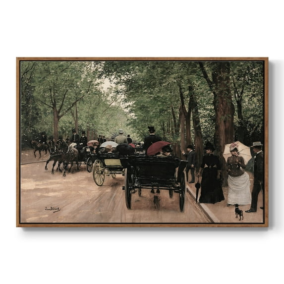 Vintage Animal Print-XXX By Wexford Home Framed in Walnut Wood Gallery Wrapped Canvas 27 in. x 41 in.