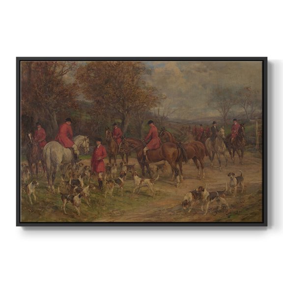 Vintage Animal Print-XXXII By Wexford Home Framed in Black Wood Gallery Wrapped Canvas 17 in. x 25 in.