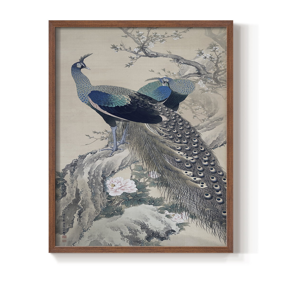 Vintage Animal Print XXXVI - 14in. x 11in. Vintage Framed Print in Walnut Wood Frame