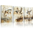 thumbnail image 1 of Vintage Animal Wall Hieng Baby Boy Room Canvas Wall Decor Farmhouse Animal Posters Kids Nursery Hunting Hieng Prints Rustic Deer Fish Pictures Mallard Duck Painting for Bedroom, 1 of 6
