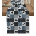 thumbnail image 1 of Vintage Animals Table Runner Farmhouse Deer Beer Tree Buffalo Plaid Tablerunners 13 x 36 Inch, Table Decorations Tabletop Scarf for Summer Gathering Holiday Farmhouse Kitchen Dining Decor, 1 of 6