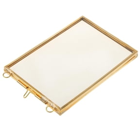 Vintage Antique Brass Glass Picture Photo Frame Hanging Portrait Home Decor Gift 3.5x5in