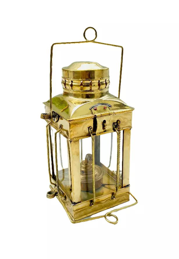 Vintage Antique Brass Oil Lamp Lantern Collectible Nautical Maritime Ship Lantern Oil lamp Boat Lighting