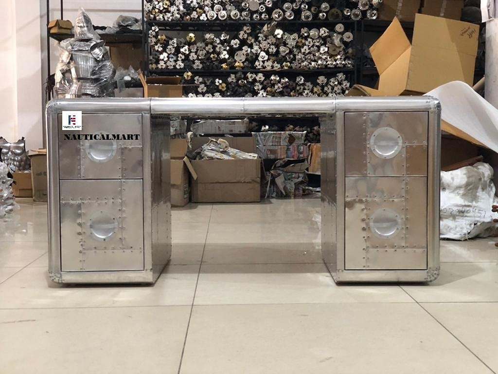 Vintage Antique Design Blackhawk 61" Desk with Four Drawers Home Office Decor