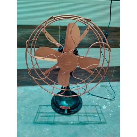 Vintage Antique General Electric Table Desk Fan Brown