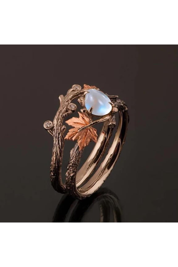 Vintage Antique Gold Branch Maple Leaf Ring Gift Ring Ring for The Lord of The Rings Gold Branch Maple Leaf Ring One-size-fits-all