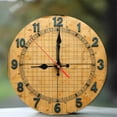 thumbnail image 1 of Vintage Antique Grid Clock Wall Decor 10-Inch Silent Wooden Wall Clock, Battery Operated (AA Batteries Not Included), Artistic Home Decor, 1 of 7