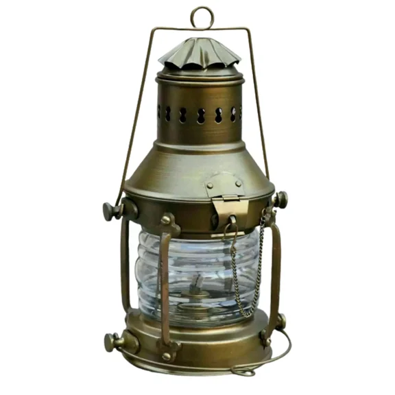 Vintage Antique Iron Oil Lamp Collectible Nautical Maritime Ship Lantern Oil lamp Boat Light