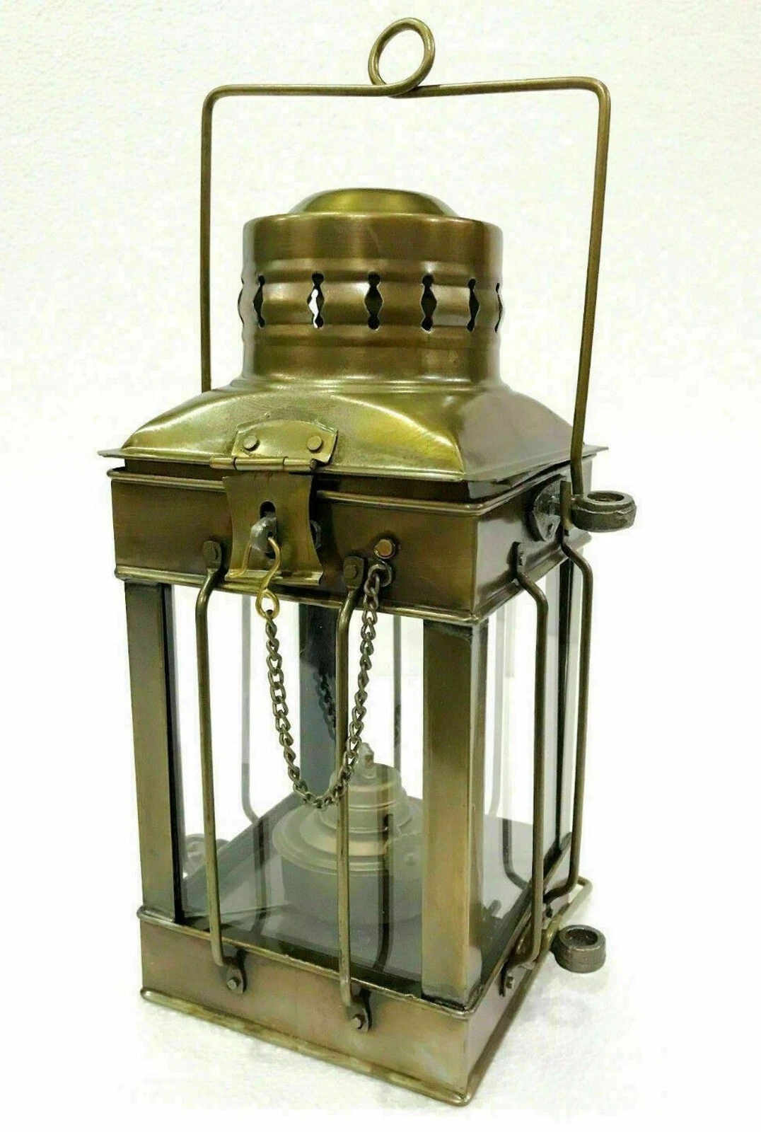 Vintage Antique Iron Oil Lamp Lantern Collectible Nautical Maritime Ship Lantern Oil lamp Boat Lighting