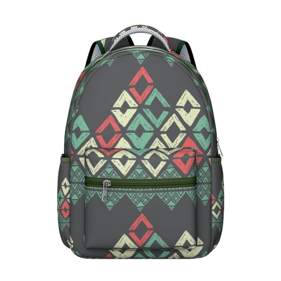 Vintage Antique Lovers Style School Backpack for Student, Durable Waterproof Oxford Cloth with Worn-Out Effect and Faded Style Patterns, Adjustable Straps, Large Capacity Rustic Bag