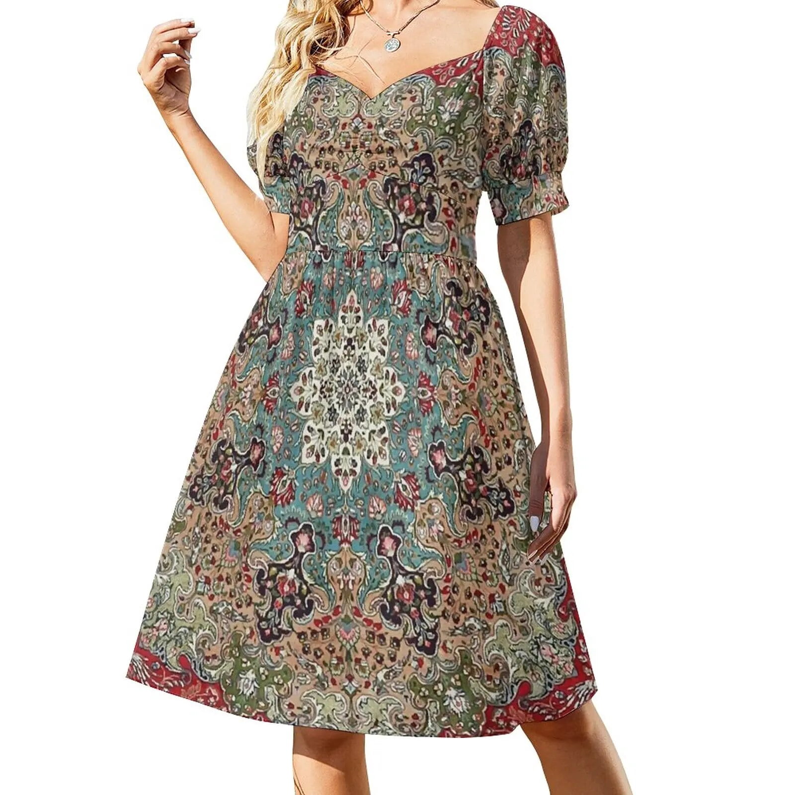 Vintage Antique Persian Carpet Print Dress Dress women Dress for girls -  Walmart.com