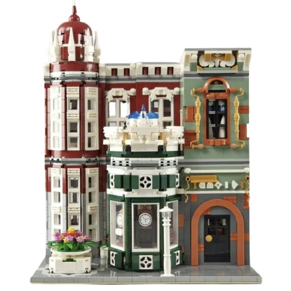 General Jims Toys & Bricks Vintage Antique Shop, Modular City Building Blocks Set with Light Kit