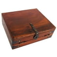 Vintage Antique Wood Folding Portable Travel Writing Lap Desk Document