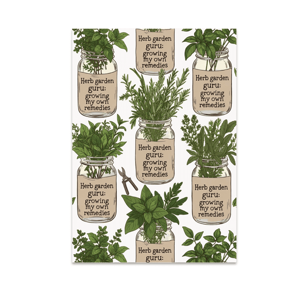 Vintage Apothecary Wall Decor - Herb Garden Enthusiast - 13x19 Poster Print