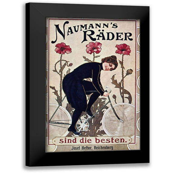 Vintage Apple Collection 10x14 Black Modern Framed Museum Art Print Titled - Bike 40