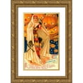 thumbnail image 1 of Vintage Apple Collection 10x14 Gold Ornate Wood Framed with Double Matting Museum Art Print Titled - Halloween Beauty Pumpkins.tif, 1 of 4