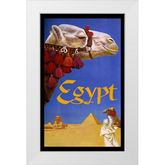 Vintage Apple Collection 10x14 White Modern Wood Framed Museum Art Print Titled - Eqypt Camel