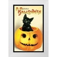 thumbnail image 1 of Vintage Apple Collection 10x14 White Modern Wood Framed Museum Art Print Titled - Merry Halloween, 1 of 4
