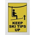 thumbnail image 1 of Vintage Apple Collection 10x14 White Modern Wood Framed Museum Art Print Titled - Ski Tips, 1 of 4