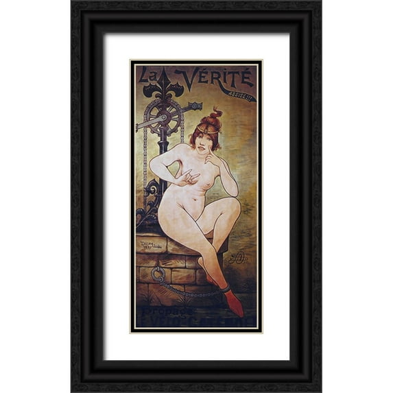 Vintage Apple Collection 10x18 Black Ornate Wood Framed with Double Matting Museum Art Print Titled - Bike 48