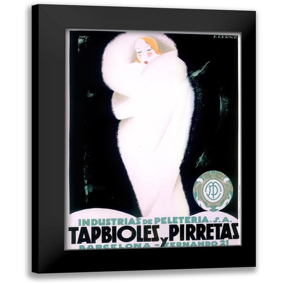 Vintage Apple Collection 11x14 Black Modern Framed Museum Art Print Titled - Art Deco Fur