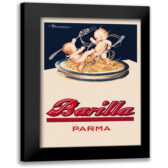 Vintage Apple Collection 11x14 Black Modern Framed Museum Art Print Titled - Barilla-Parma