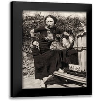 Vintage Apple Collection 11x14 Black Modern Framed Museum Art Print Titled - Bonnie Parker