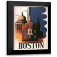 thumbnail image 1 of Vintage Apple Collection 11x14 Black Modern Framed Museum Art Print Titled - Boston Architecture, 1 of 5