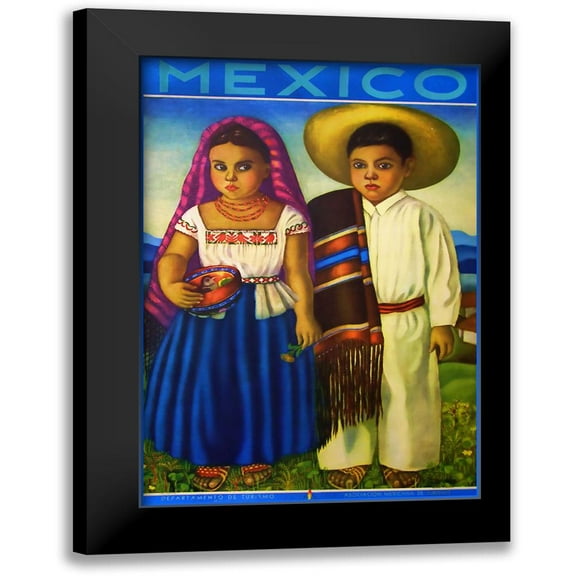 Vintage Apple Collection 11x14 Black Modern Framed Museum Art Print Titled - Botero Mexico