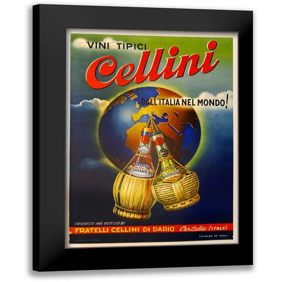 Vintage Apple Collection 11x14 Black Modern Framed Museum Art Print Titled - Cellini