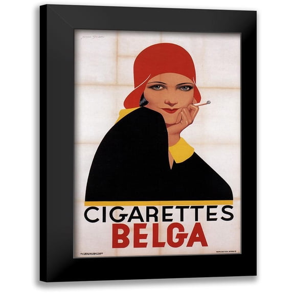 Vintage Apple Collection 11x14 Black Modern Framed Museum Art Print Titled - Cigarettes Belga Redhat