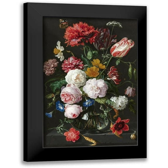 Vintage Apple Collection 11x14 Black Modern Framed Museum Art Print Titled - Flowers Eighteen