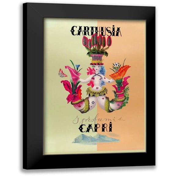 Vintage Apple Collection 11x14 Black Modern Framed Museum Art Print Titled - Italian Perfume Ad