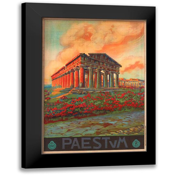 Vintage Apple Collection 11x14 Black Modern Framed Museum Art Print Titled - Italy Paestum