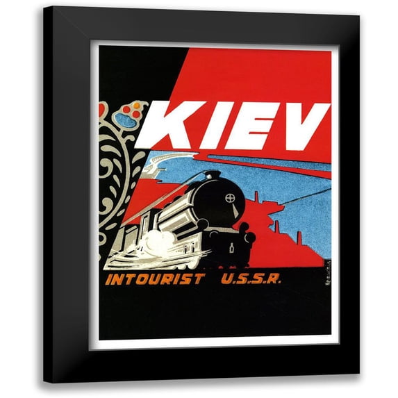 Vintage Apple Collection 11x14 Black Modern Framed Museum Art Print Titled - Kiev