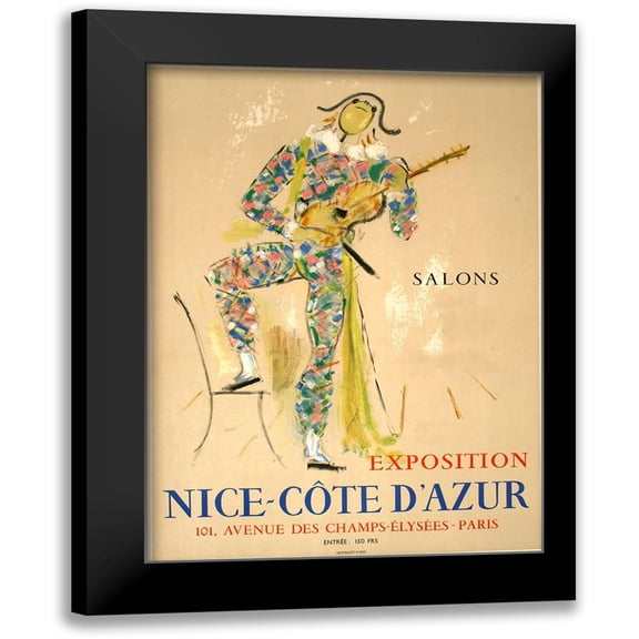 Vintage Apple Collection 11x14 Black Modern Framed Museum Art Print Titled - Nice Cote D Azur