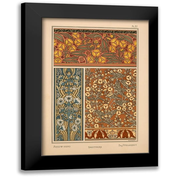 Vintage Apple Collection 11x14 Black Modern Framed Museum Art Print Titled - Plate 27 - Arrow-Head
