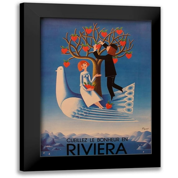 Vintage Apple Collection 11x14 Black Modern Framed Museum Art Print Titled - Riviera
