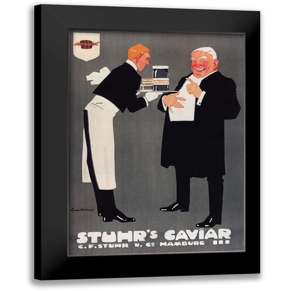Vintage Apple Collection 11x14 Black Modern Framed Museum Art Print Titled - Stuhrs1909 Caviar Hamburg