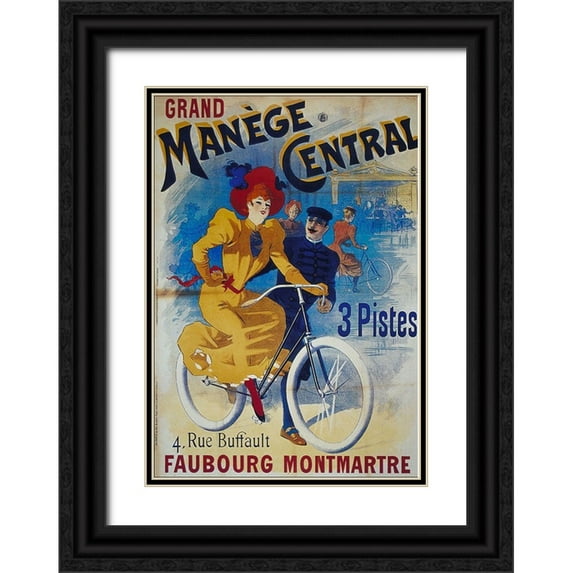 Vintage Apple Collection 11x14 Black Ornate Wood Framed with Double Matting Museum Art Print Titled - Bike 01