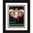 thumbnail image 1 of Vintage Apple Collection 11x14 Black Ornate Wood Framed with Double Matting Museum Art Print Titled - Gangloff Biére, 1 of 4