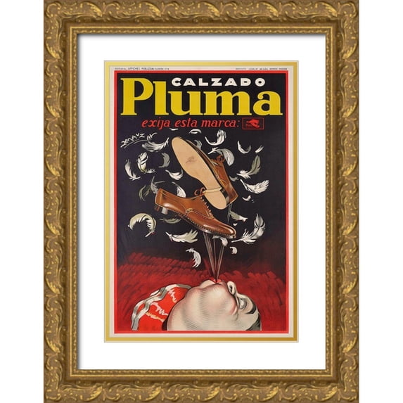 Vintage Apple Collection 11x14 Gold Ornate Wood Framed with Double Matting Museum Art Print Titled - Calzado Pluma