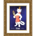 thumbnail image 1 of Vintage Apple Collection 11x14 Gold Ornate Wood Framed with Double Matting Museum Art Print Titled - Cat, 1 of 4
