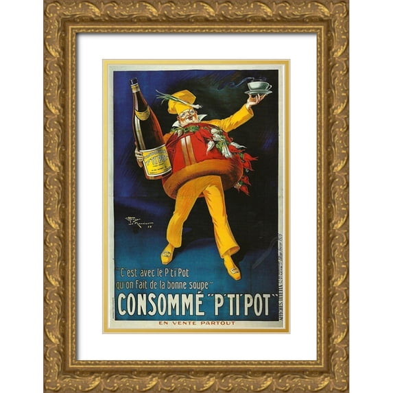 Vintage Apple Collection 11x14 Gold Ornate Wood Framed with Double Matting Museum Art Print Titled - Consumme