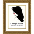 thumbnail image 1 of Vintage Apple Collection 11x14 Gold Ornate Wood Framed with Double Matting Museum Art Print Titled - Rouge Baiser, 1 of 4